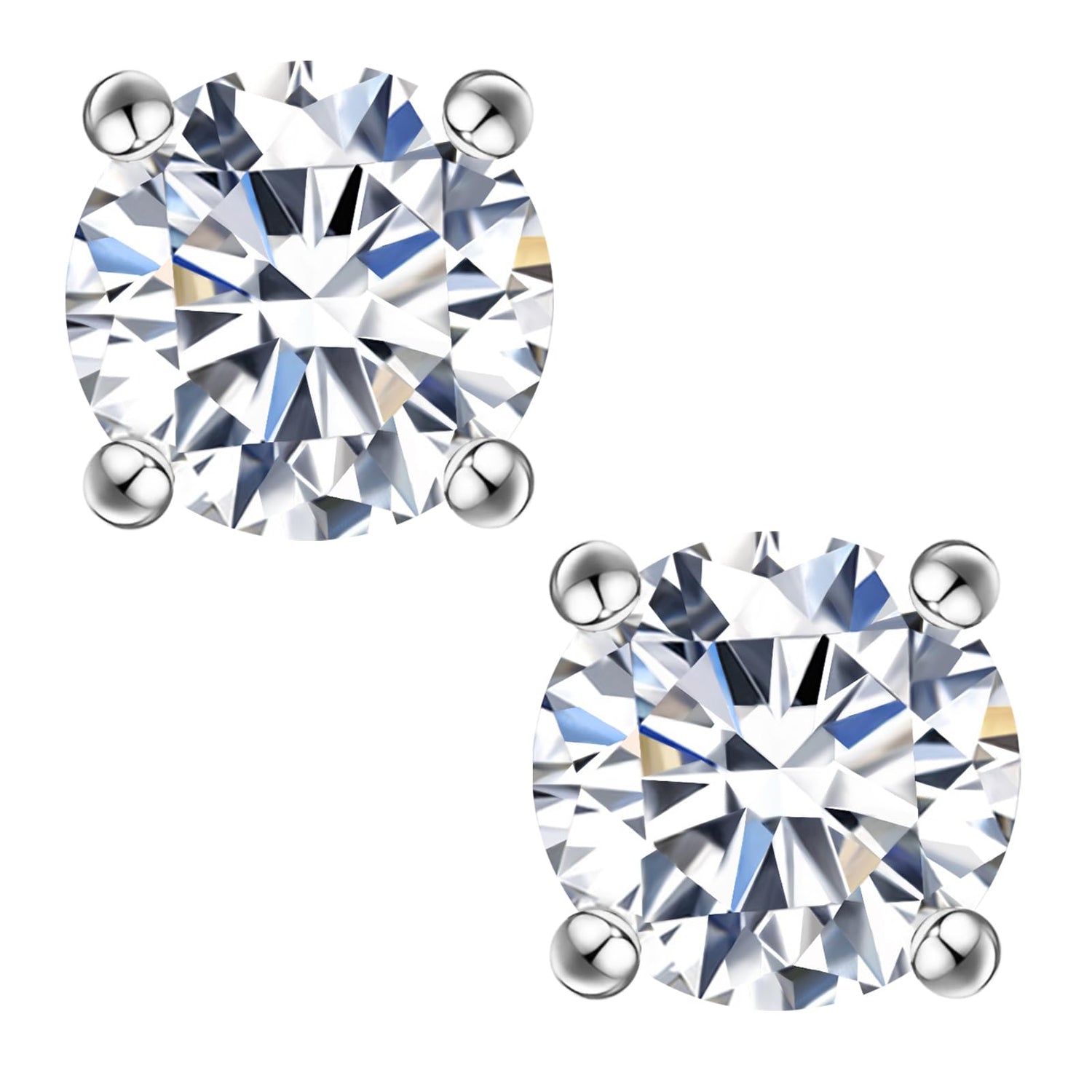 4-Prong Moissanite Earrings