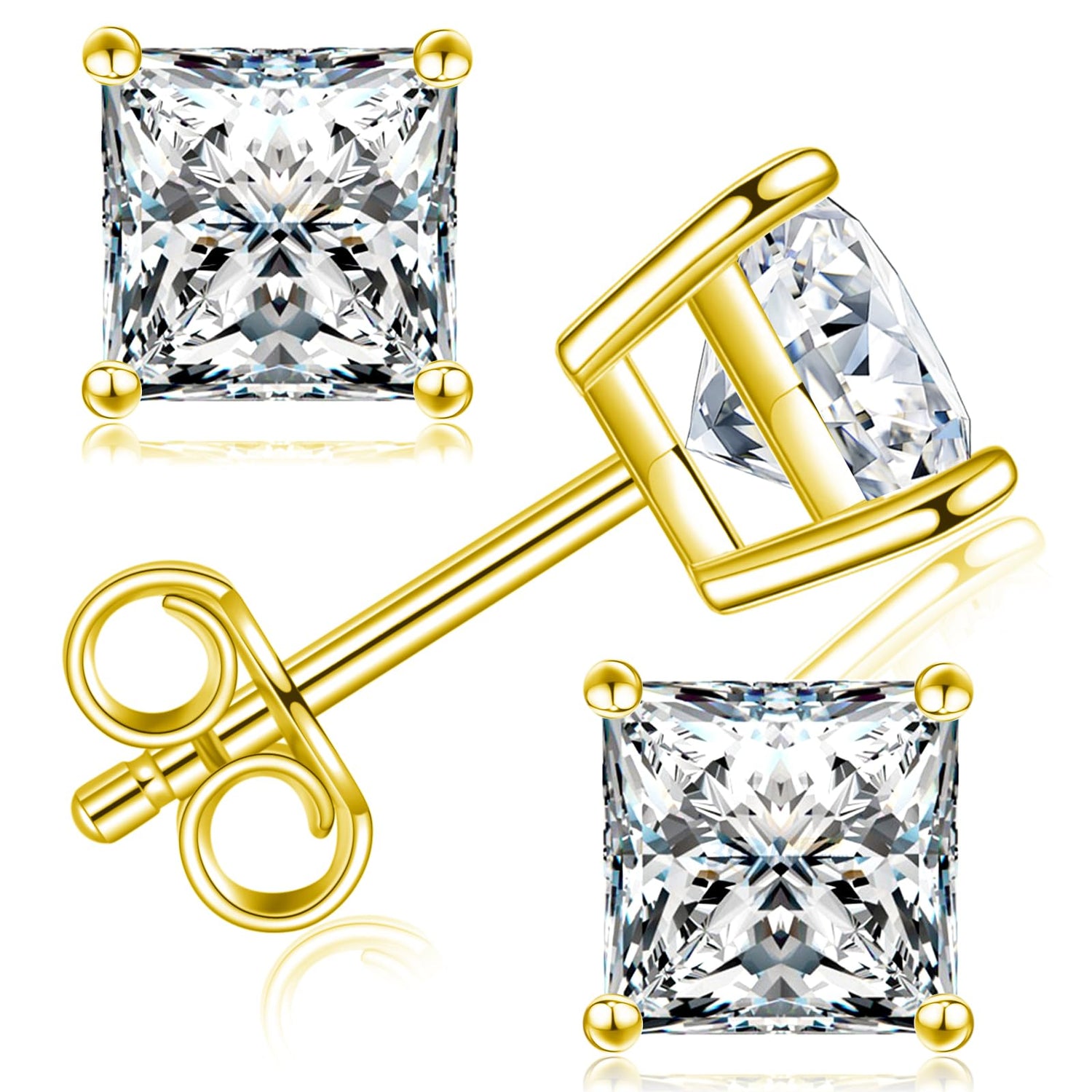 Princess Cut Earrings